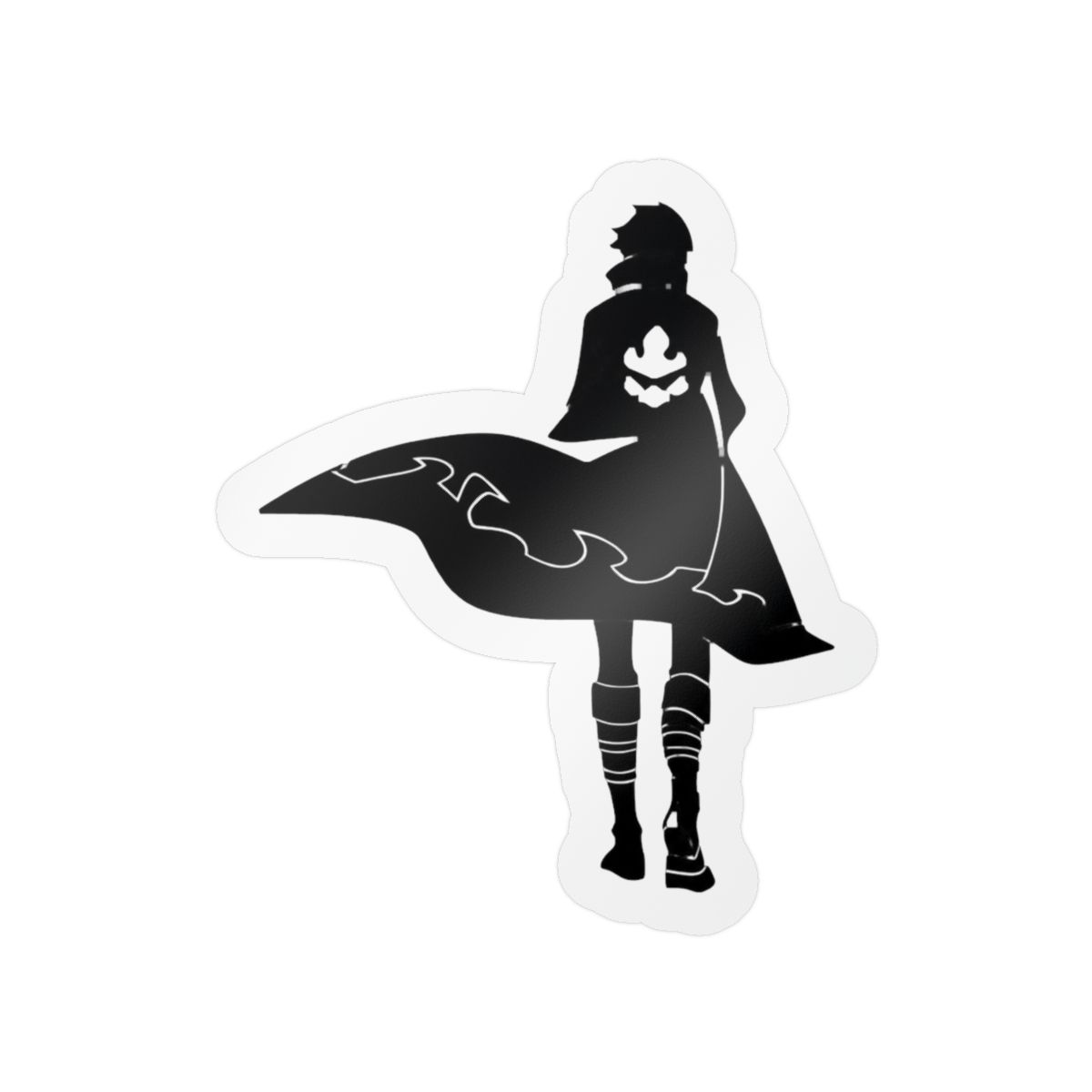 Gurren Lagann 5" Kaminas Back Decal for Laptop Car Window Tablet Skateboard - White - alternate angle 4, merchandise