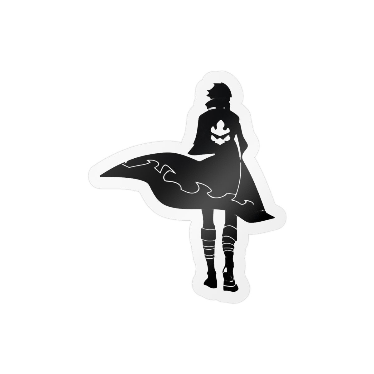 Gurren Lagann 5" Kaminas Back Decal for Laptop Car Window Tablet Skateboard - White - alternate angle 5, merchandise