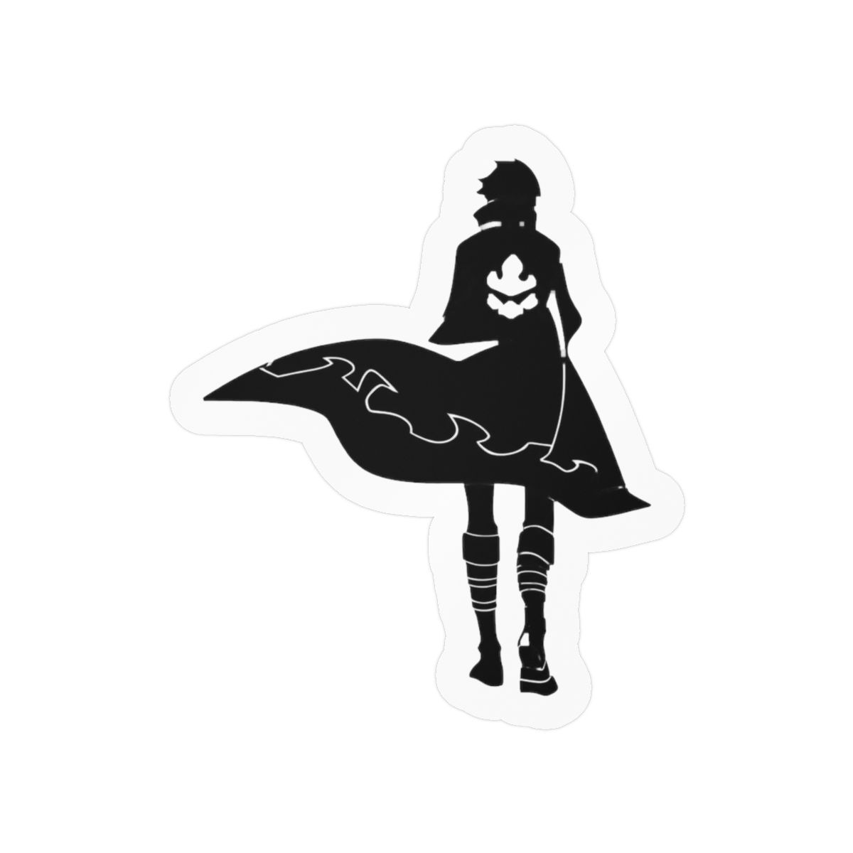Gurren Lagann 5" Kaminas Back Decal for Laptop Car Window Tablet Skateboard - White