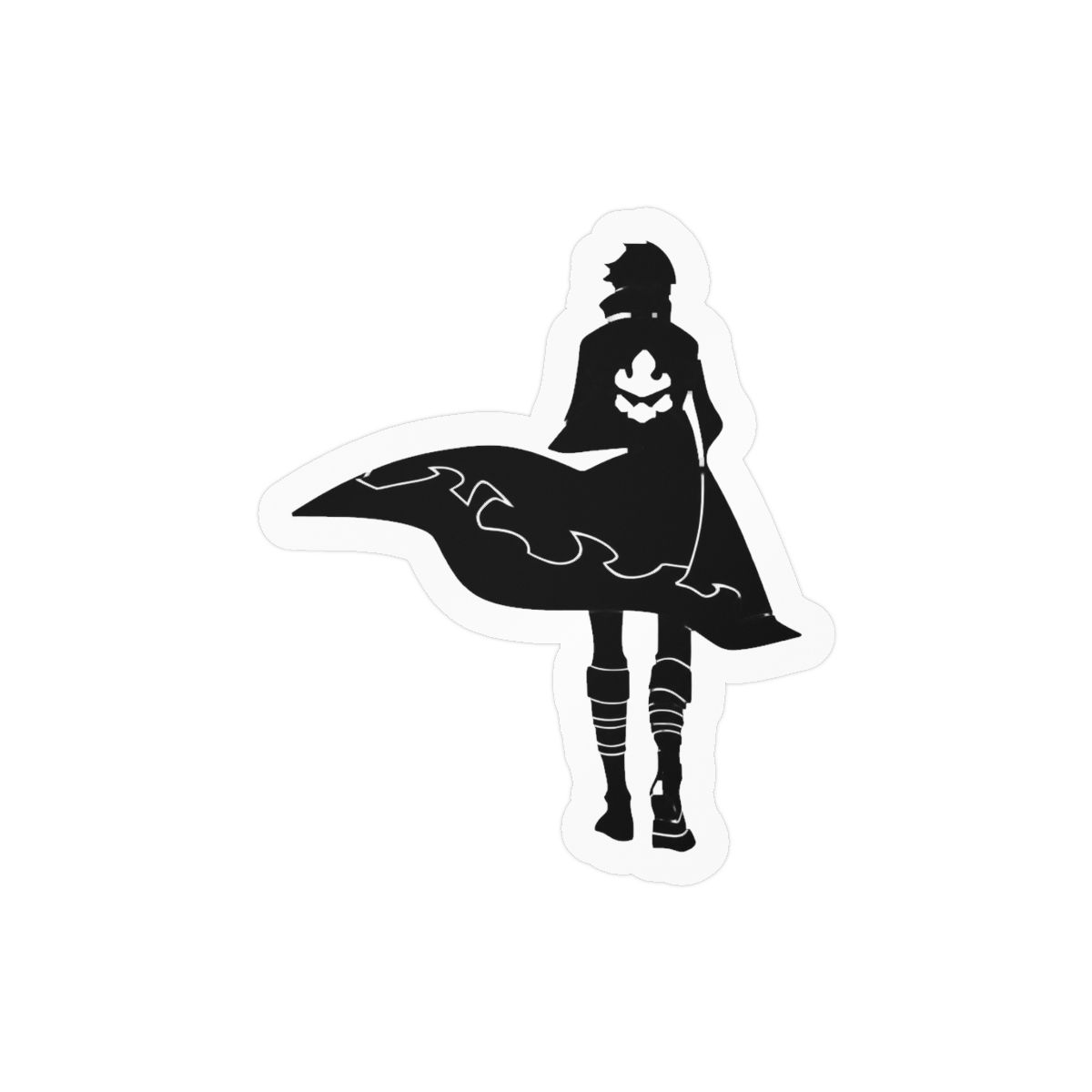 Gurren Lagann 5" Kaminas Back Decal for Laptop Car Window Tablet Skateboard - White - alternate angle 1, merchandise