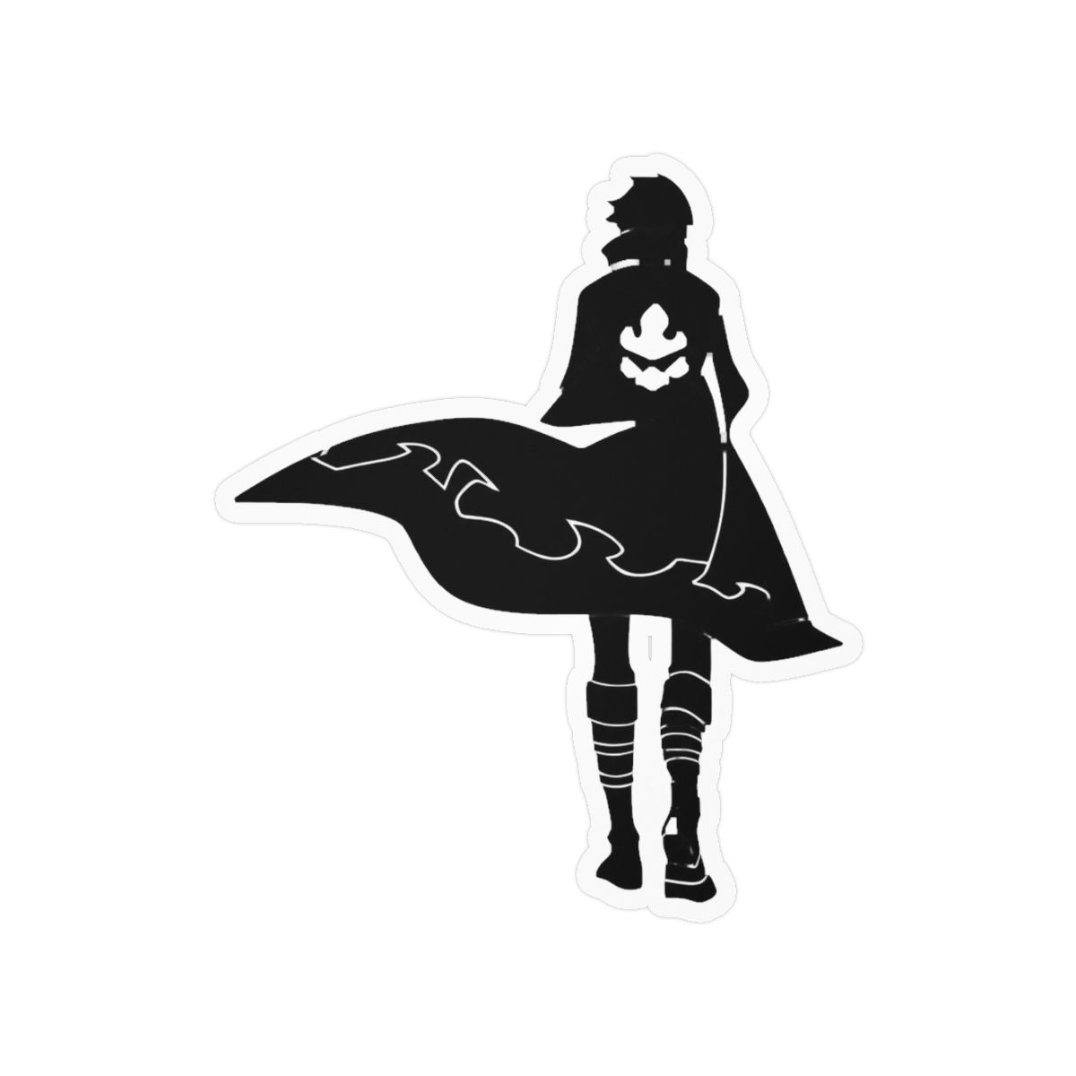 Gurren Lagann 5" Kaminas Back Decal for Laptop Car Window Tablet Skateboard - White
