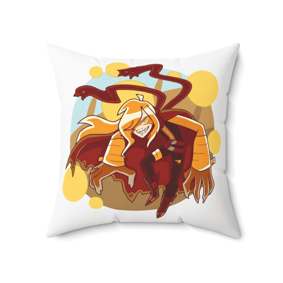 Gurren Lagann Anime Viral Throw Pillow - alternate angle 5, merchandise