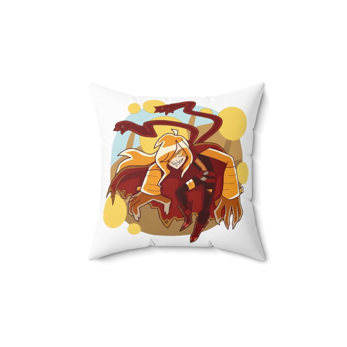 Gurren Lagann Anime Viral Throw Pillow - alternate angle 1, merchandise