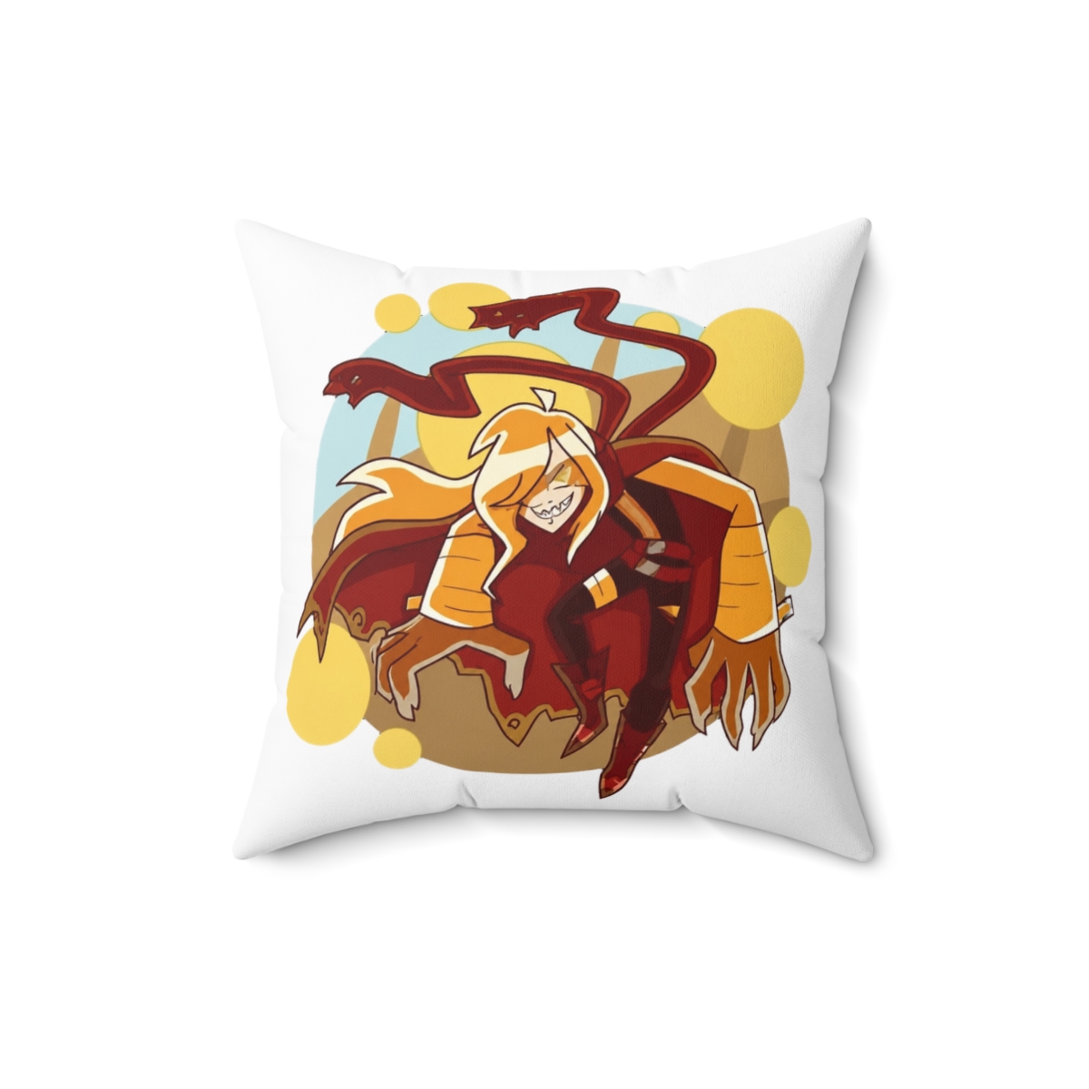 Gurren Lagann Anime Viral Throw Pillow - alternate angle 2, merchandise