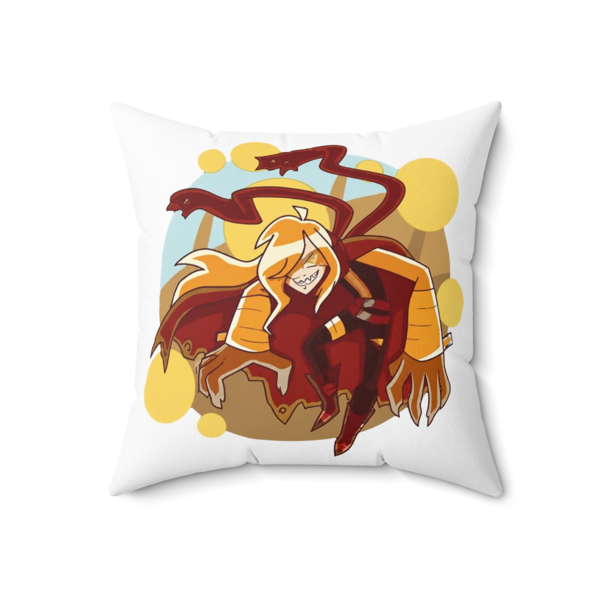 Gurren Lagann Anime Viral Throw Pillow - alternate angle 3, merchandise